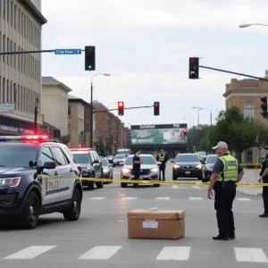 Lexington police responding to a suspicious package incident