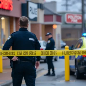Police investigating a store robbery in Lexington