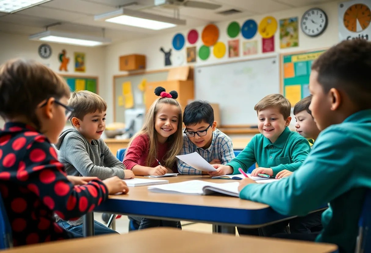 Students engaging in learning activities at Meadowthorpe Elementary School