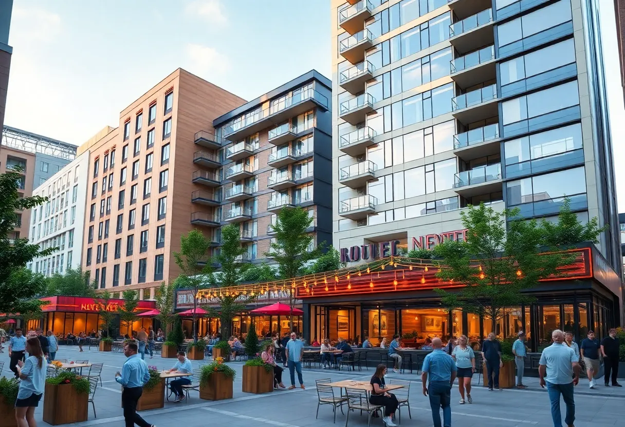 Rendering of the mixed-use development in downtown Lexington.