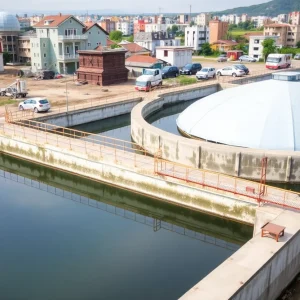 A view of the Salyersville Water Treatment Facility with ongoing improvements.