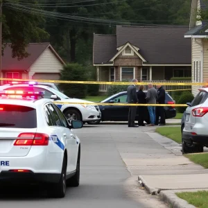 Police investigation at shooting scene in Lexington