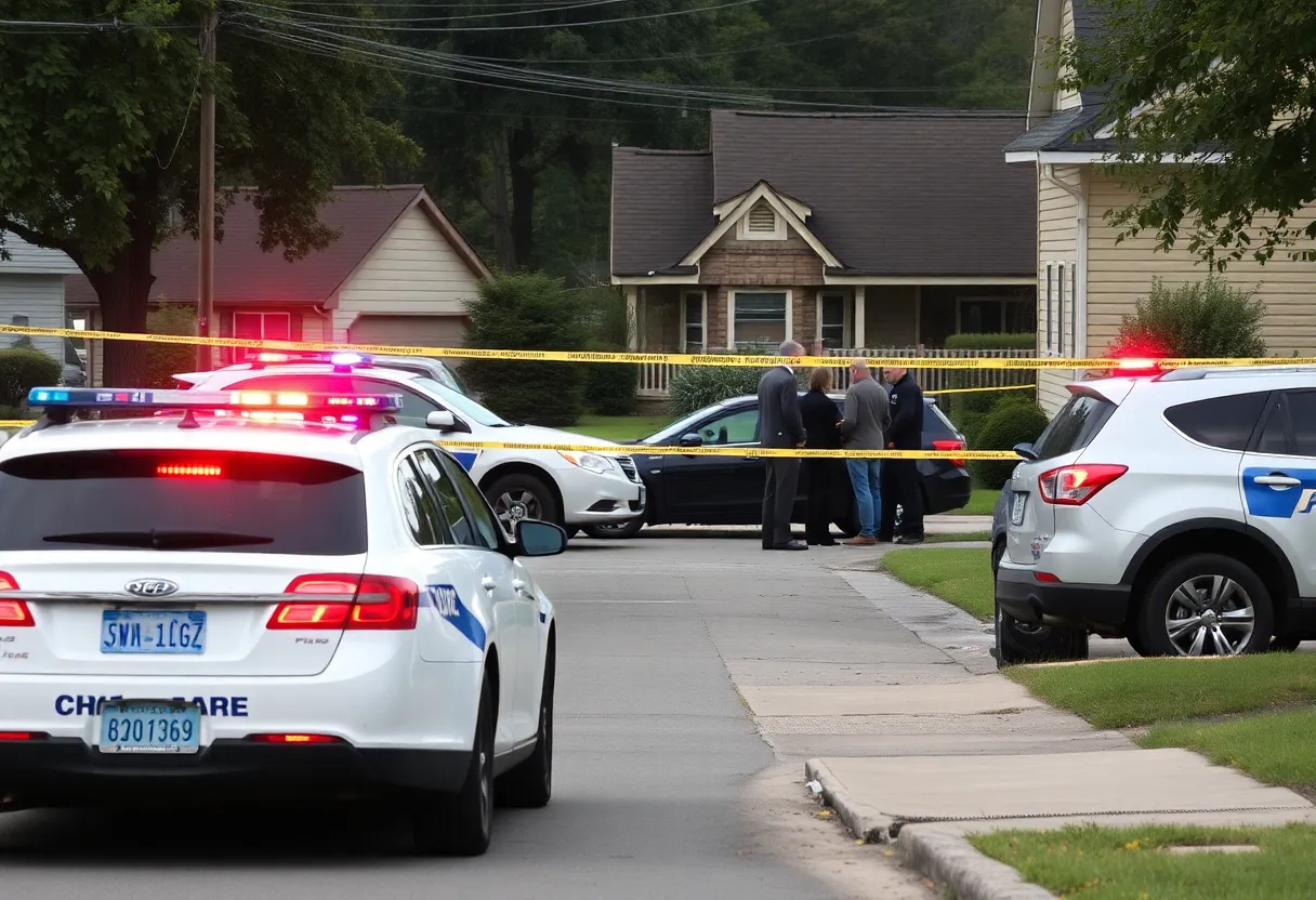 Police investigation at shooting scene in Lexington