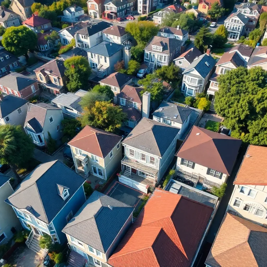 A view of short-term rental properties in a Kentucky neighborhood
