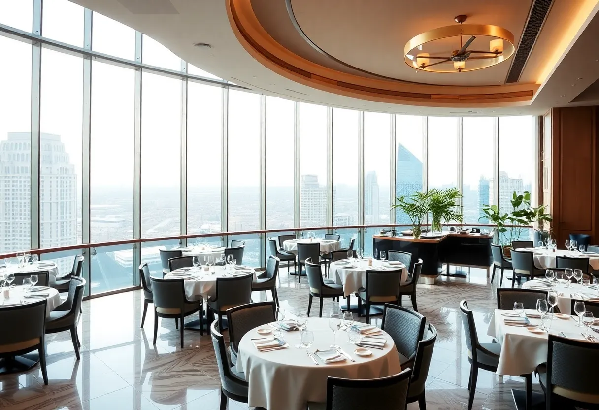 Interior view of The V, an upscale restaurant in downtown Lexington