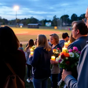 Vigil for a high school baseball star