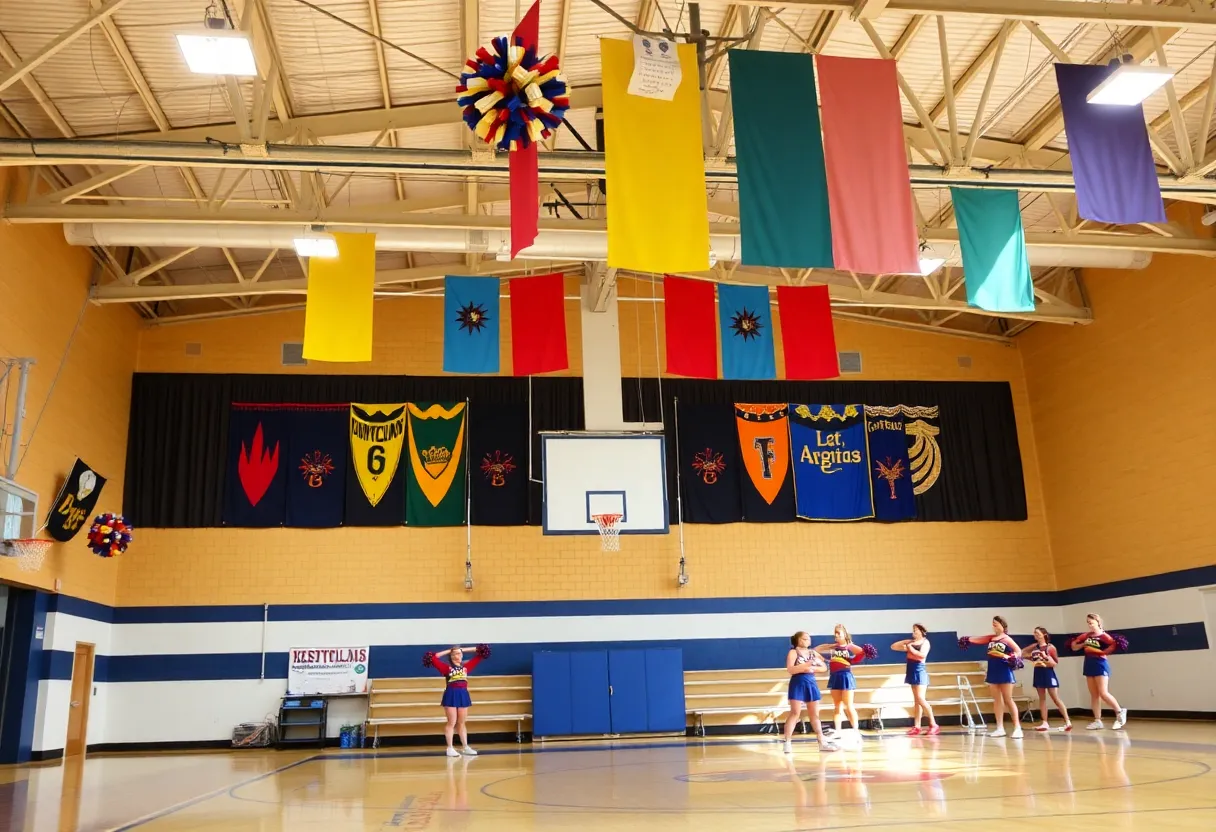 Gymnasium interior of Fayette County Public Schools
