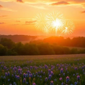 Fireworks celebration in Kentucky for Powerball winners
