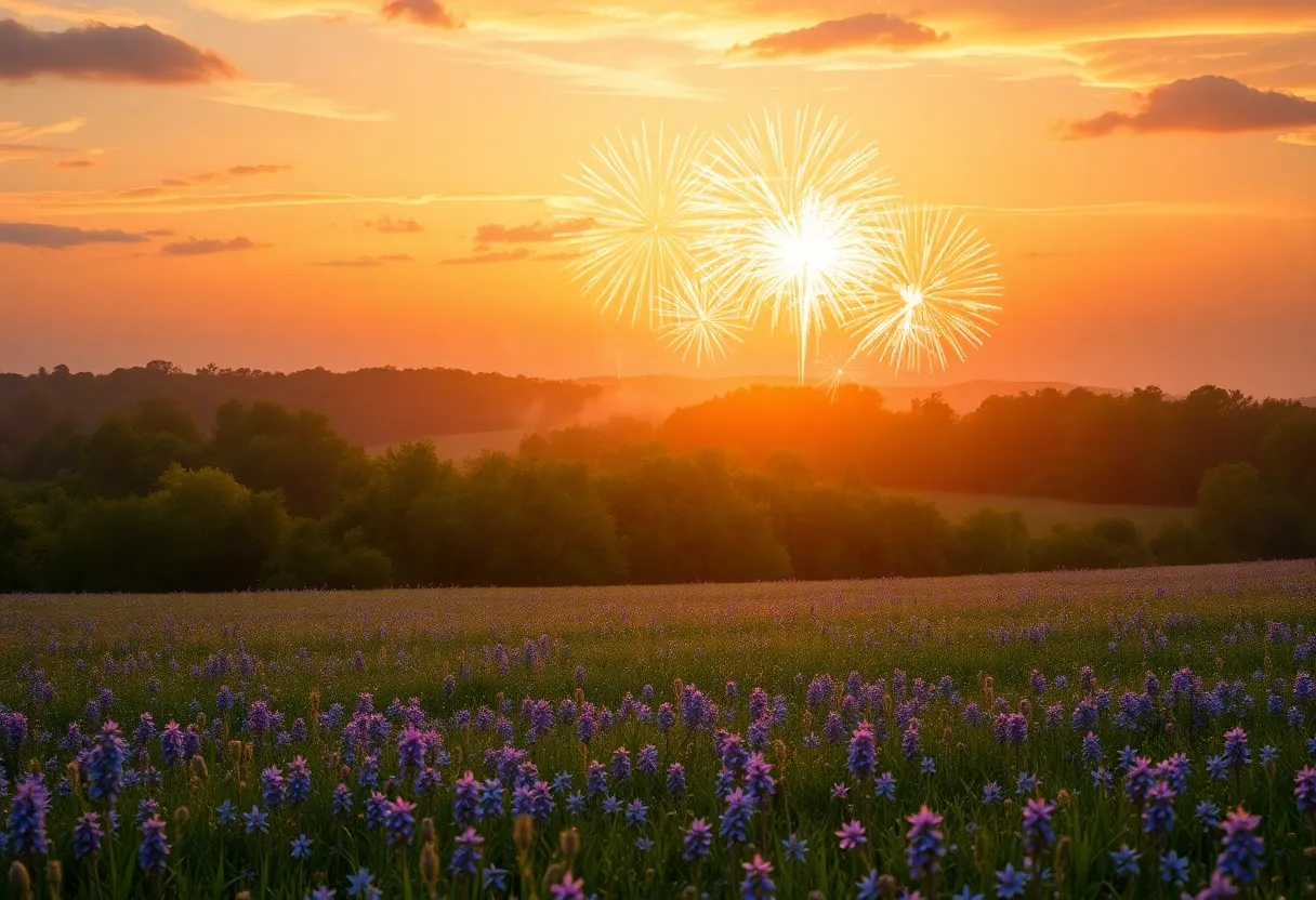 Fireworks celebration in Kentucky for Powerball winners
