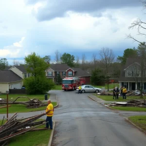 Damage from severe tornadoes in Kentucky