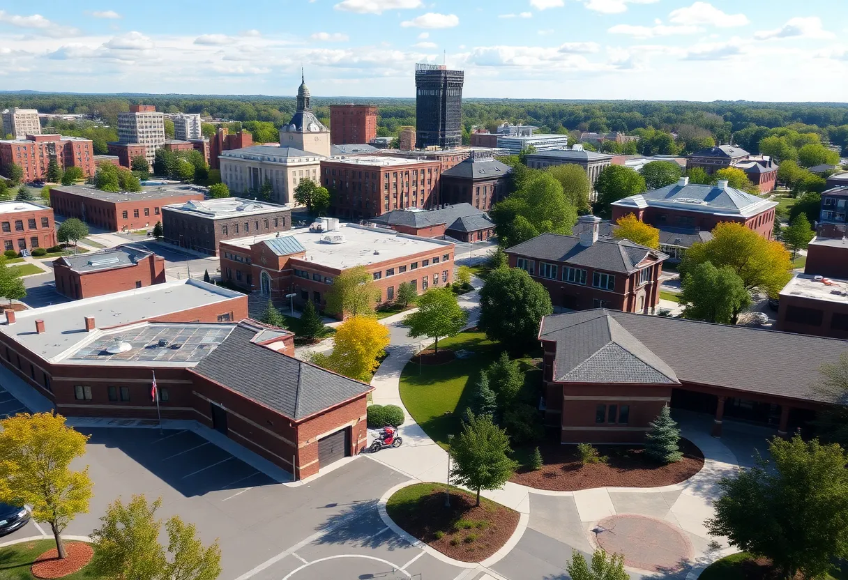 Lexington cityscape showcasing public safety and community services