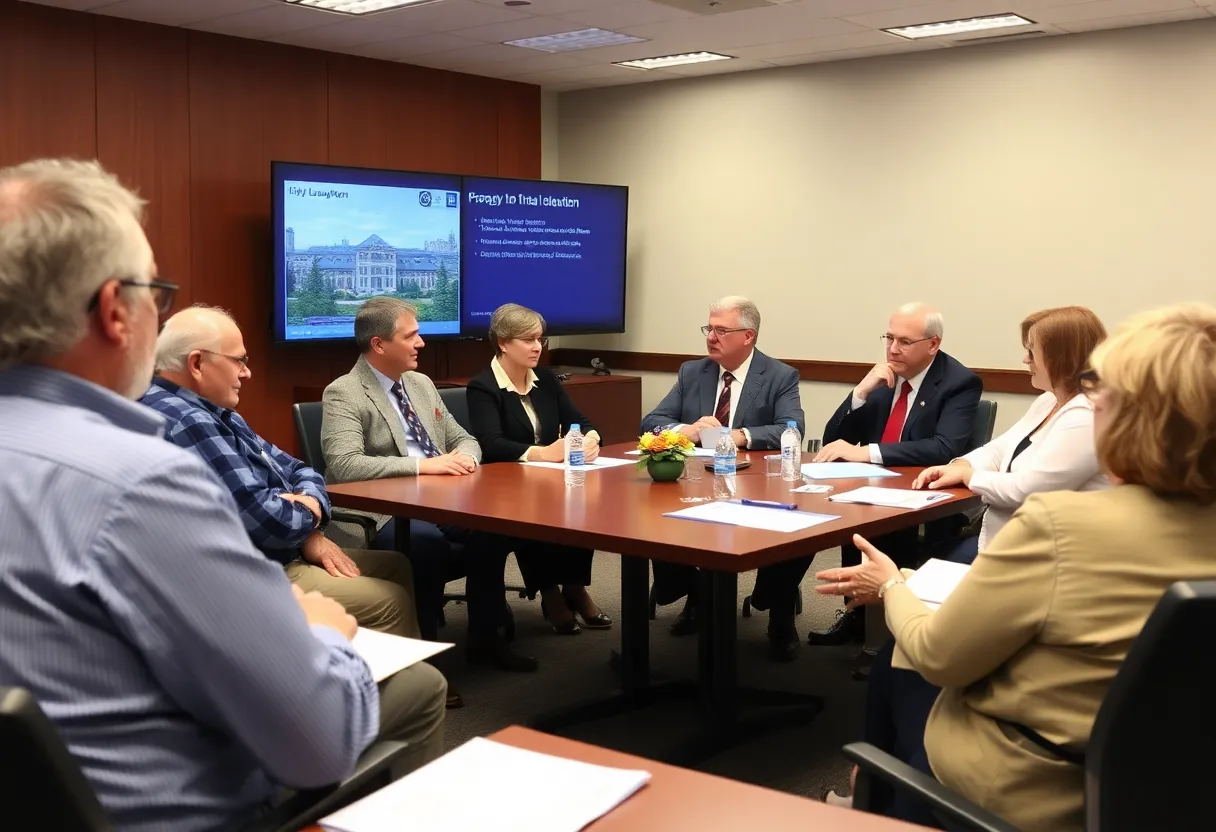 Community members attending a Lexington city planning meeting