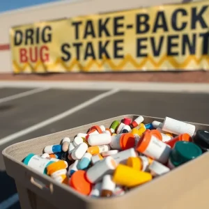 Community members participating in the Lexington Drug Take-Back Event