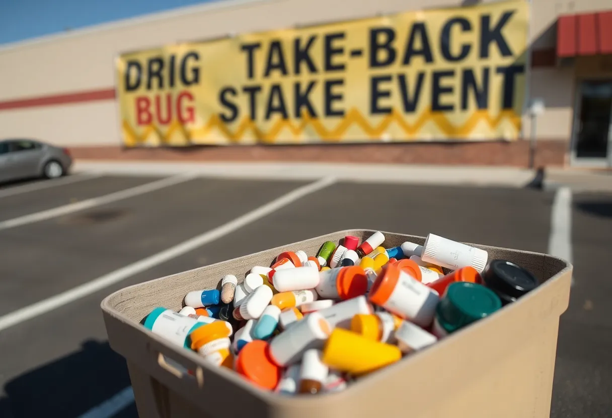 Community members participating in the Lexington Drug Take-Back Event