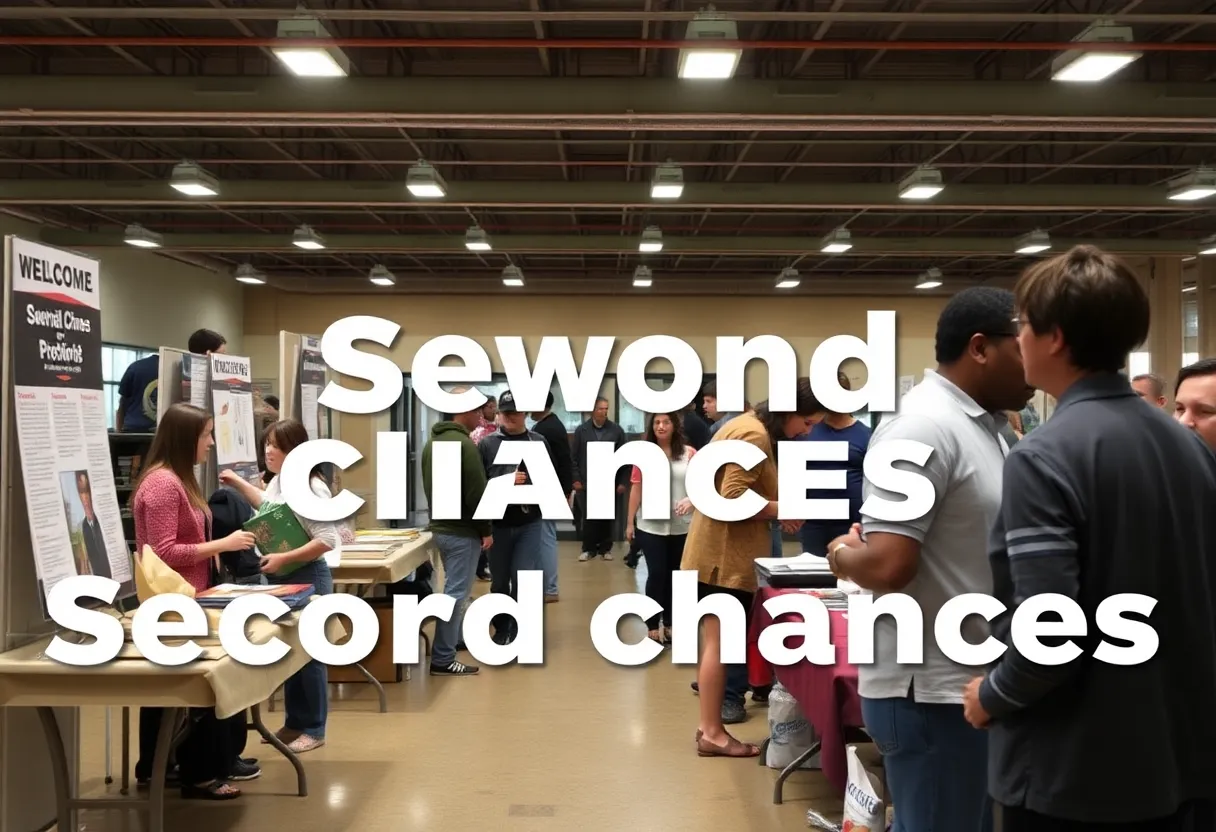 Community members participating in an expungement clinic and job fair
