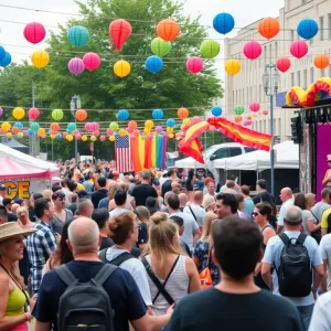 Crowd enjoying the Lexington Pride Festival 2023 festivities