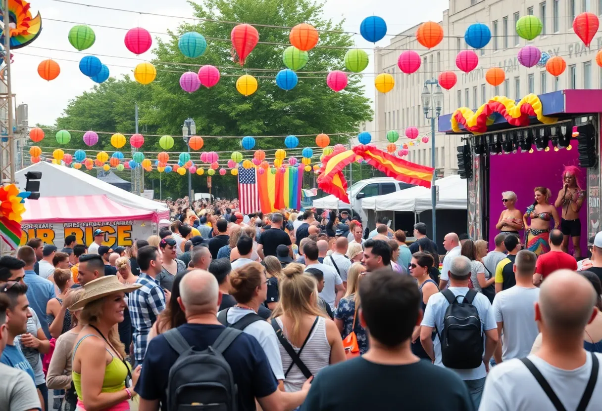 Crowd enjoying the Lexington Pride Festival 2023 festivities