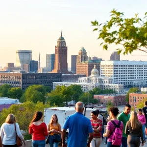 The skyline of Lexington representing community and urban development