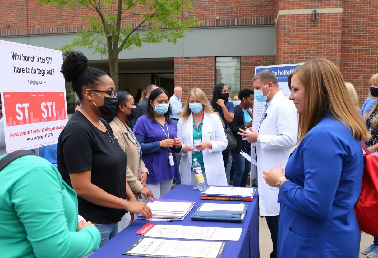 Healthcare professionals promoting STI awareness in Lexington, KY