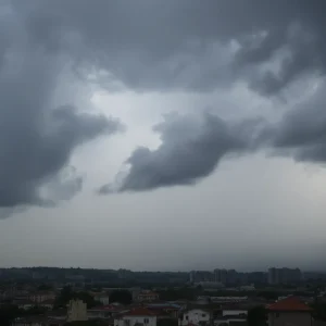 Storm clouds over Lexington Kentucky