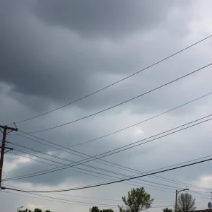 Severe storm clouds and rain over Kentucky