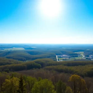 Sunny weather in Kentucky with blue skies
