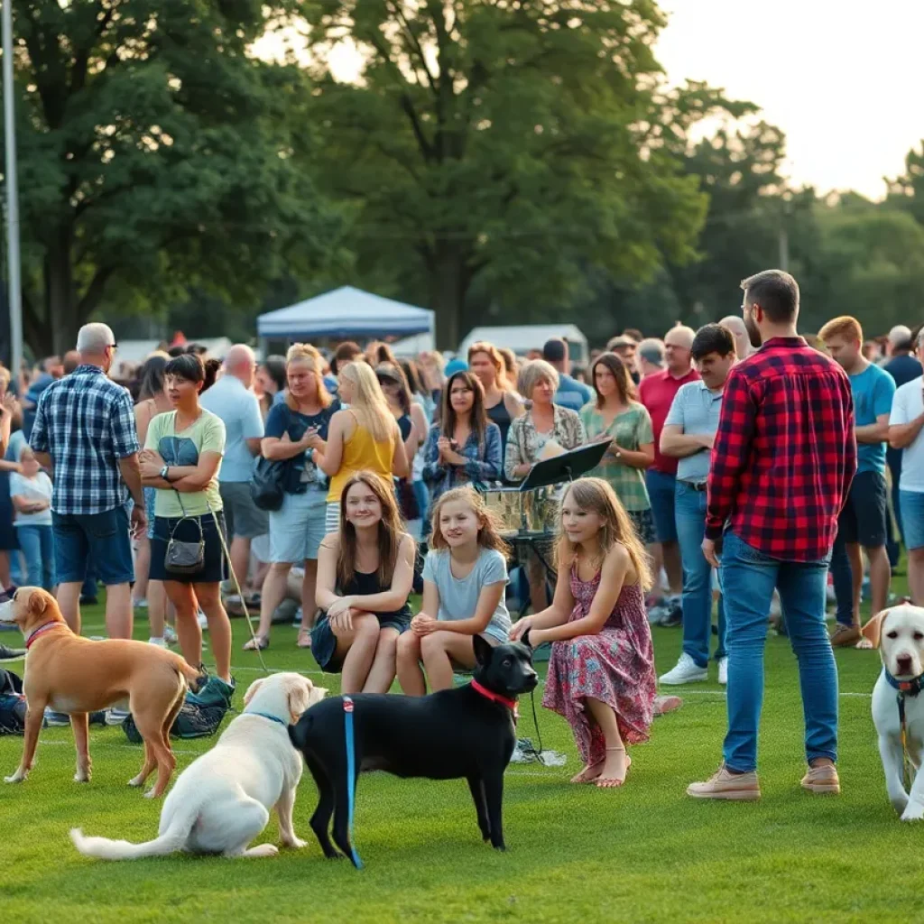 Outdoor concert scene at Tahlsound concert series with attendees enjoying live music.