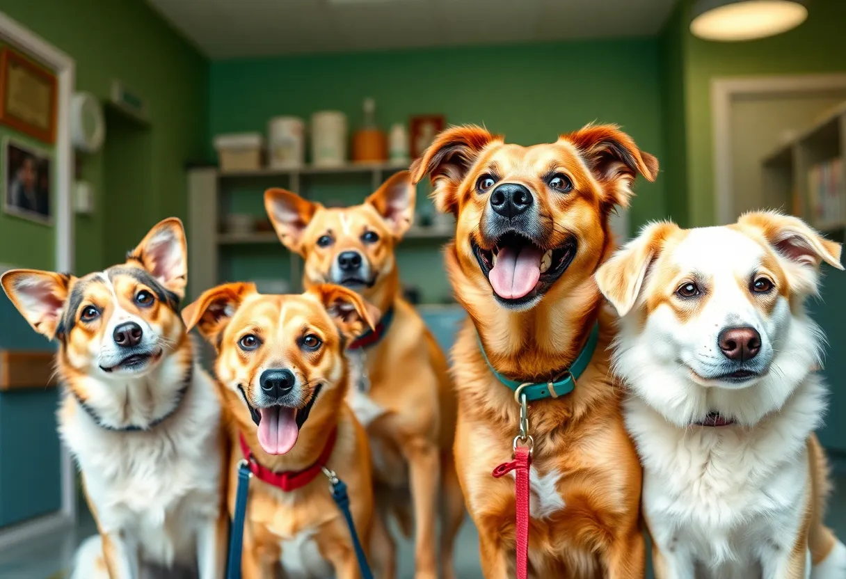 Friendly adoptable dogs at Woodstock Spay Neuter Clinic