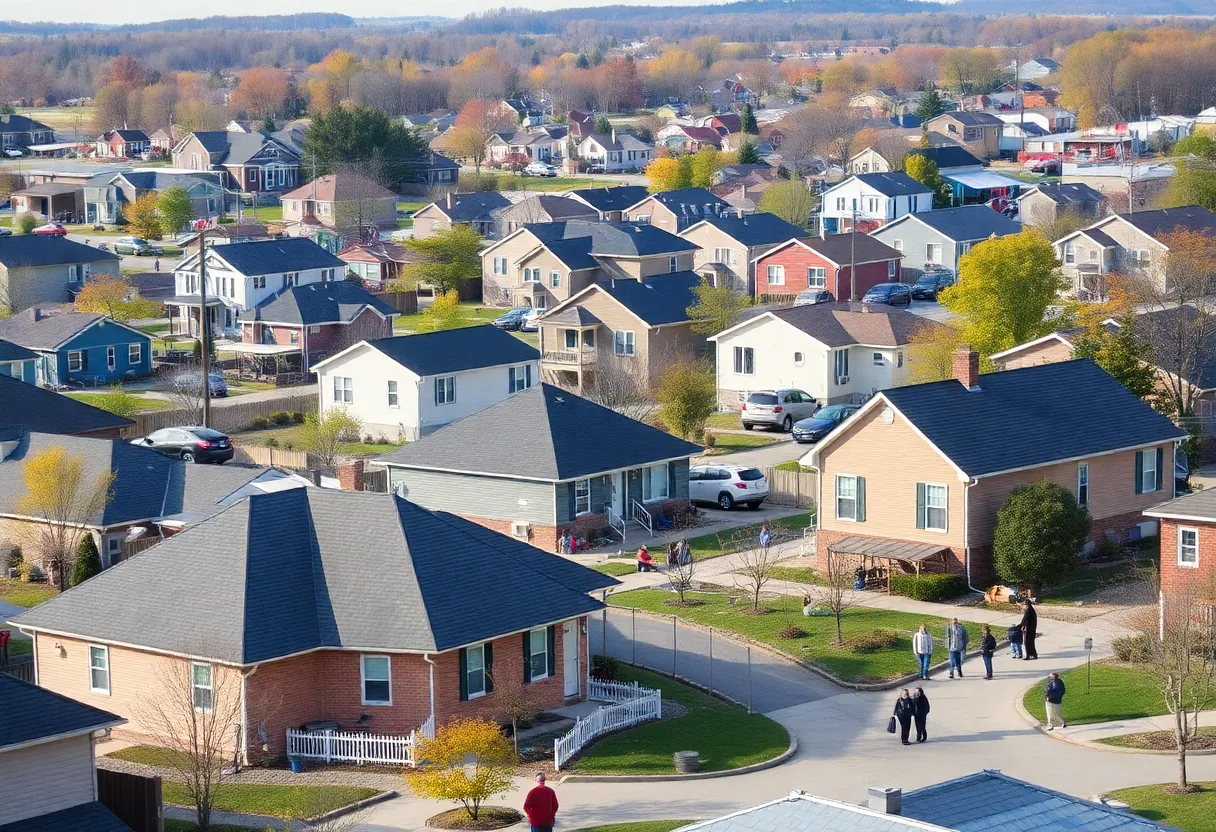 Urban landscape representing affordable housing in Kentucky
