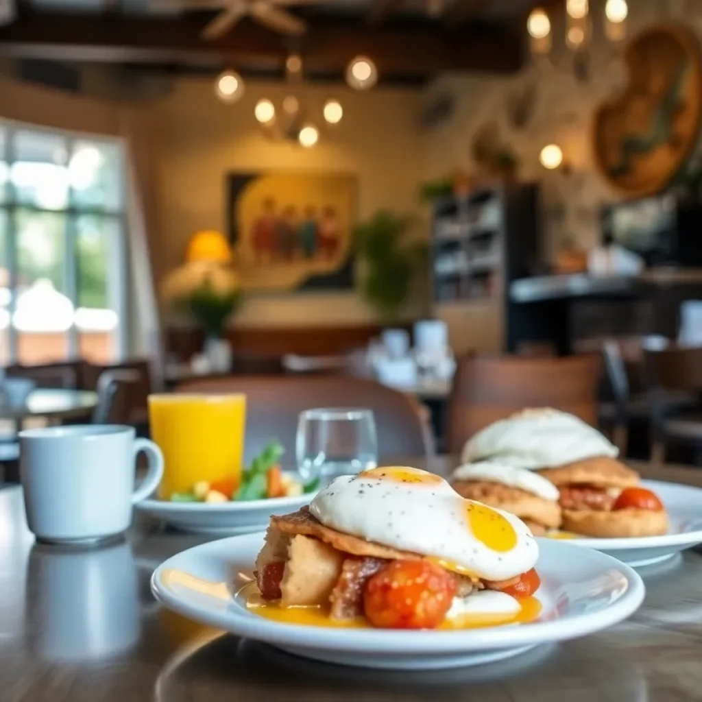 Breakfast dishes served at Cafe Patachou in Lexington