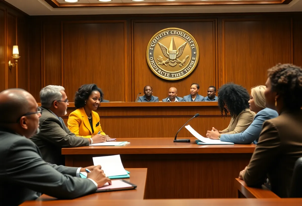 A diverse city council meeting focusing on race equity and community development.