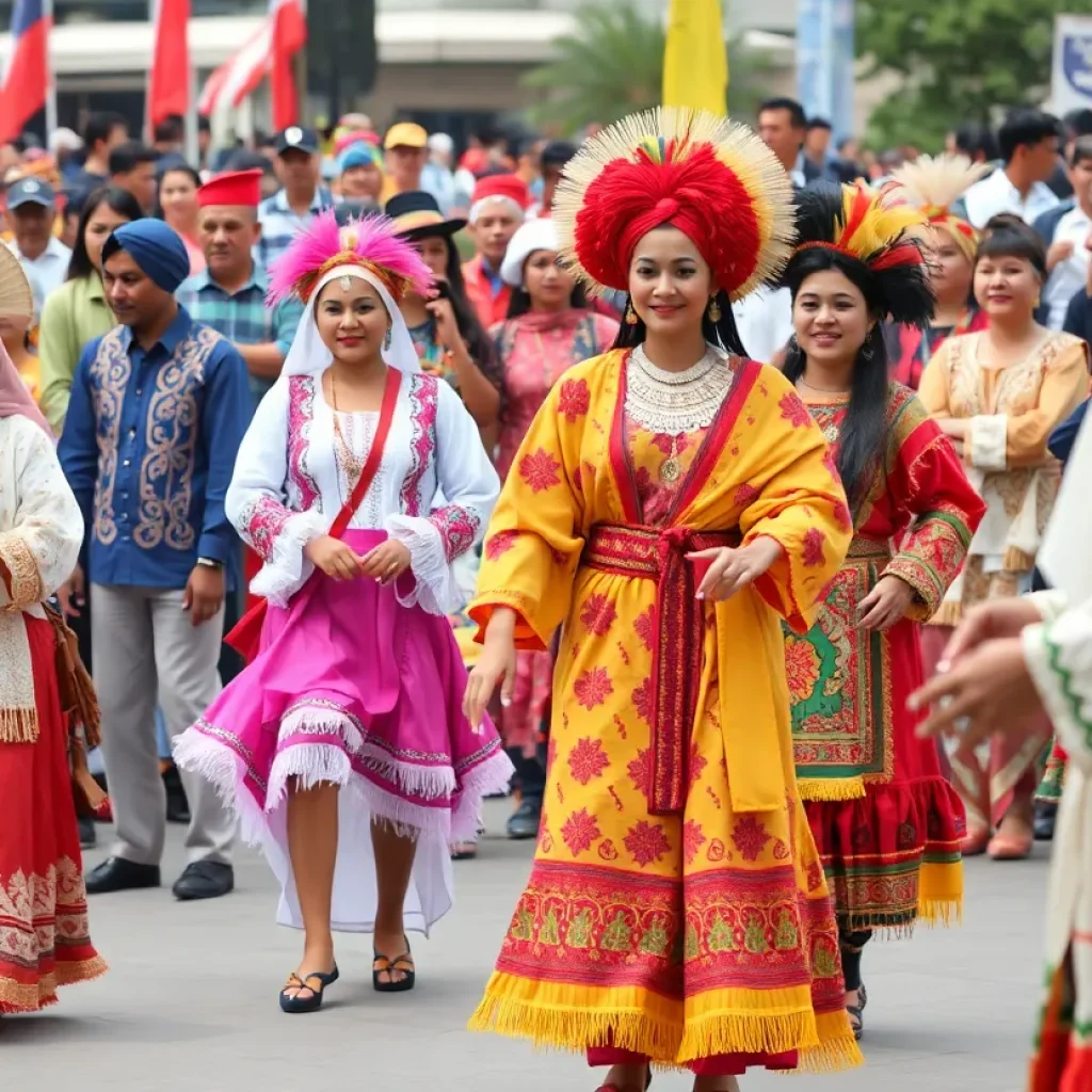 Colorful cultural fashion and dance performances at Lexington's International Fashion Show.