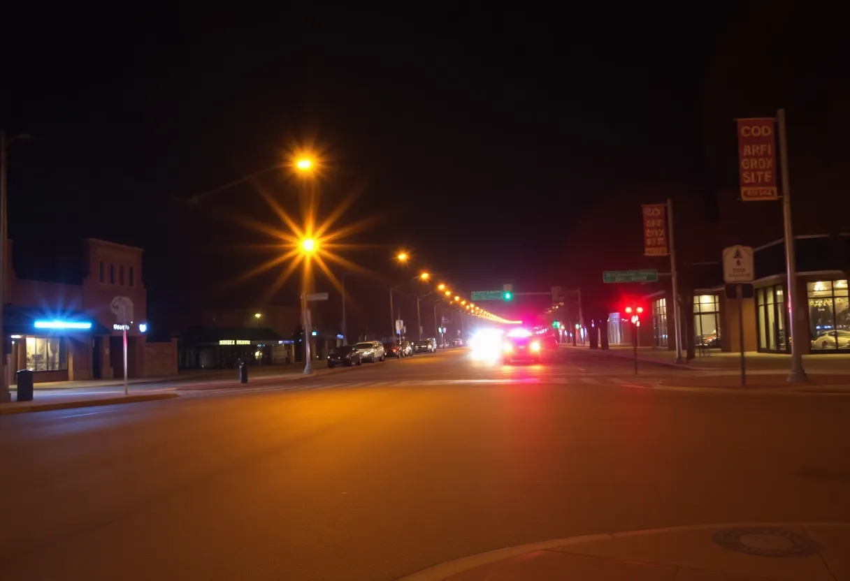 Police at the scene of a shooting in downtown Lexington.