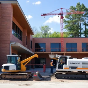 Construction site of Fayette County school