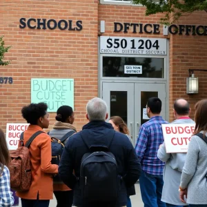 Discussion among students and teachers about budget cuts at Fayette County Schools