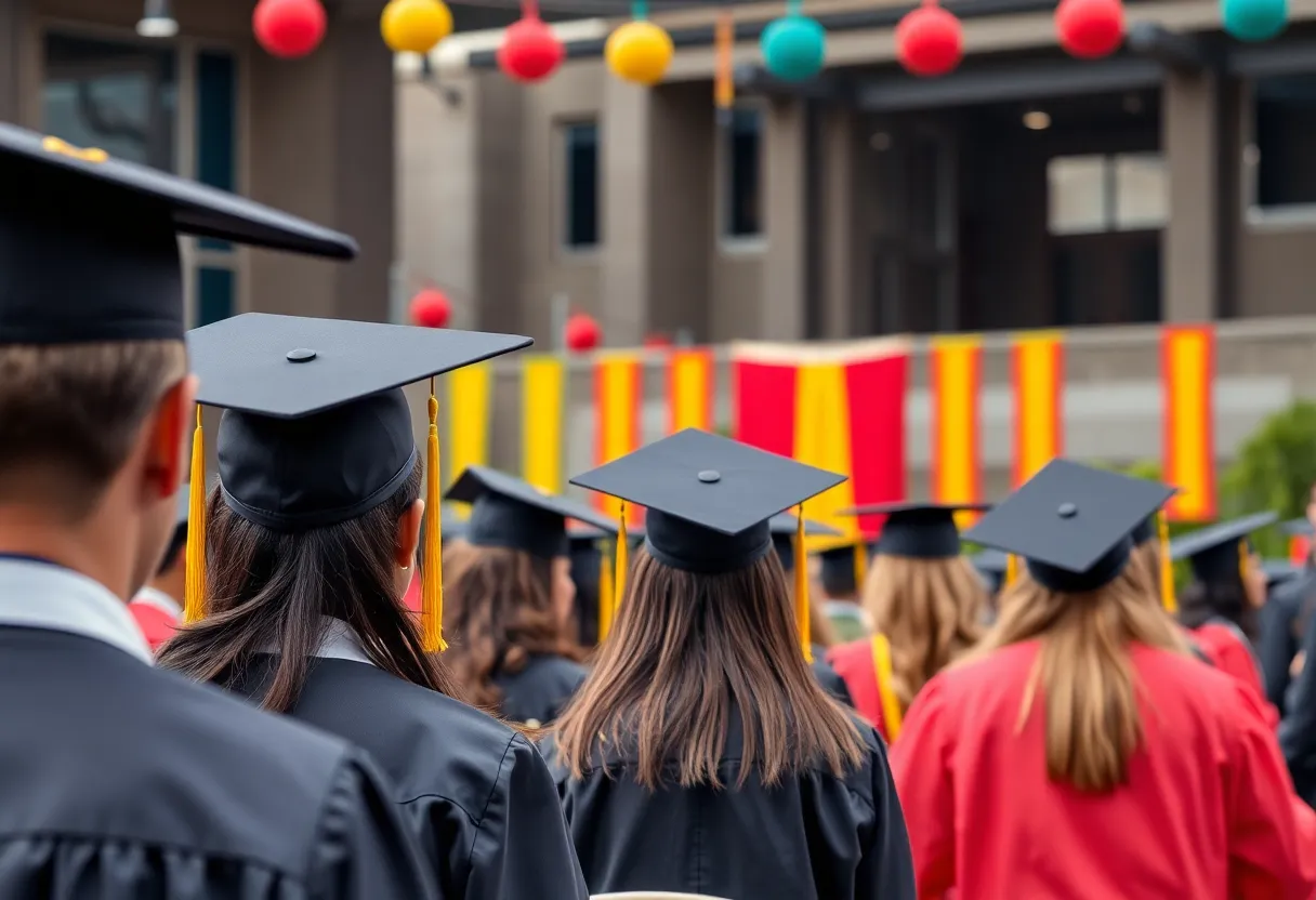 Graduation ceremony representing diversity and inclusion