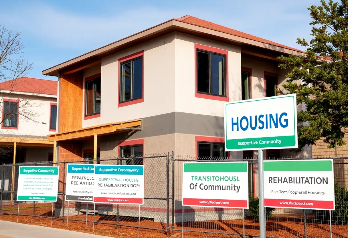 New construction of the Hope Center's transitional housing units
