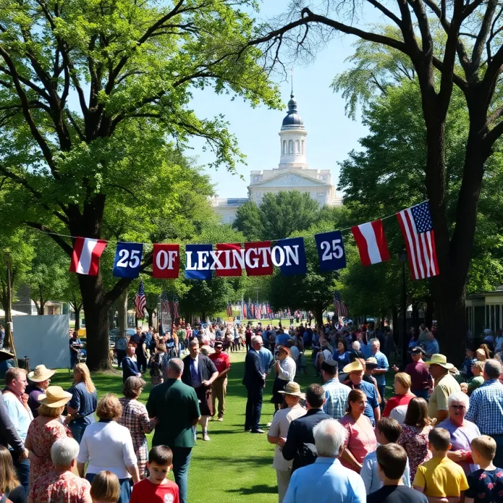 Community gathering celebrating Lexington's 250th anniversary