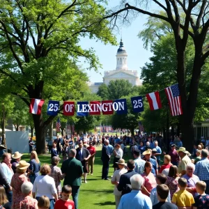 Community gathering celebrating Lexington's 250th anniversary