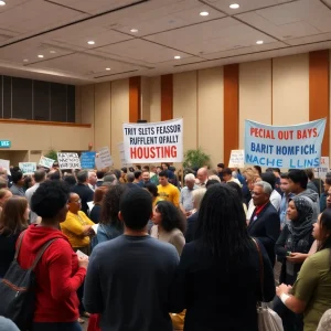 Community members in Lexington advocating for social justice