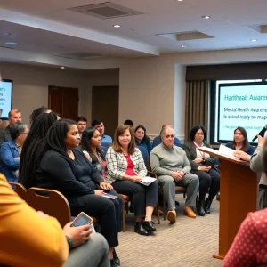 Participants at a mental health awareness seminar