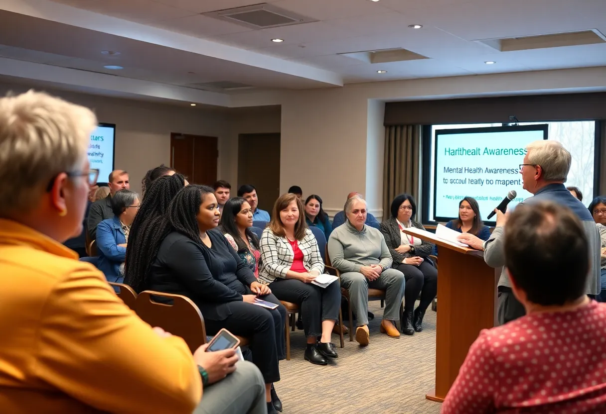 Participants at a mental health awareness seminar