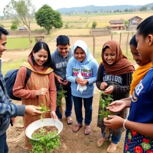 Students participating in the Rural Public Health Scholars program engaged in community health projects.