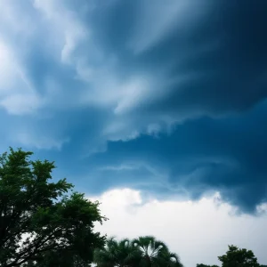 Dark stormy clouds indicating severe weather in Kentucky