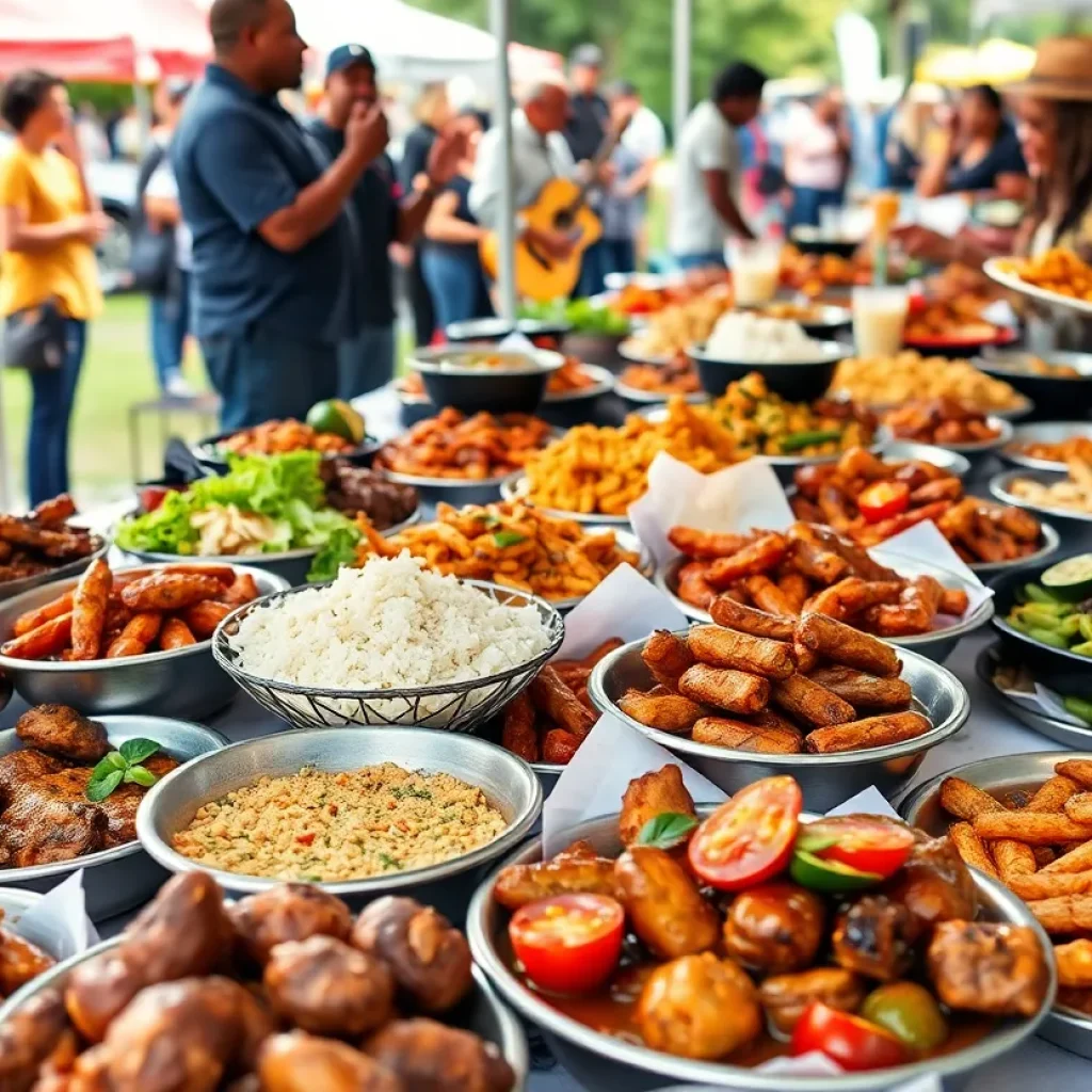 People enjoying Black cuisine at SoulFeast Week event in Lexington