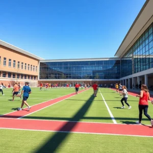Athletes engaged in training at the University of Kentucky facility