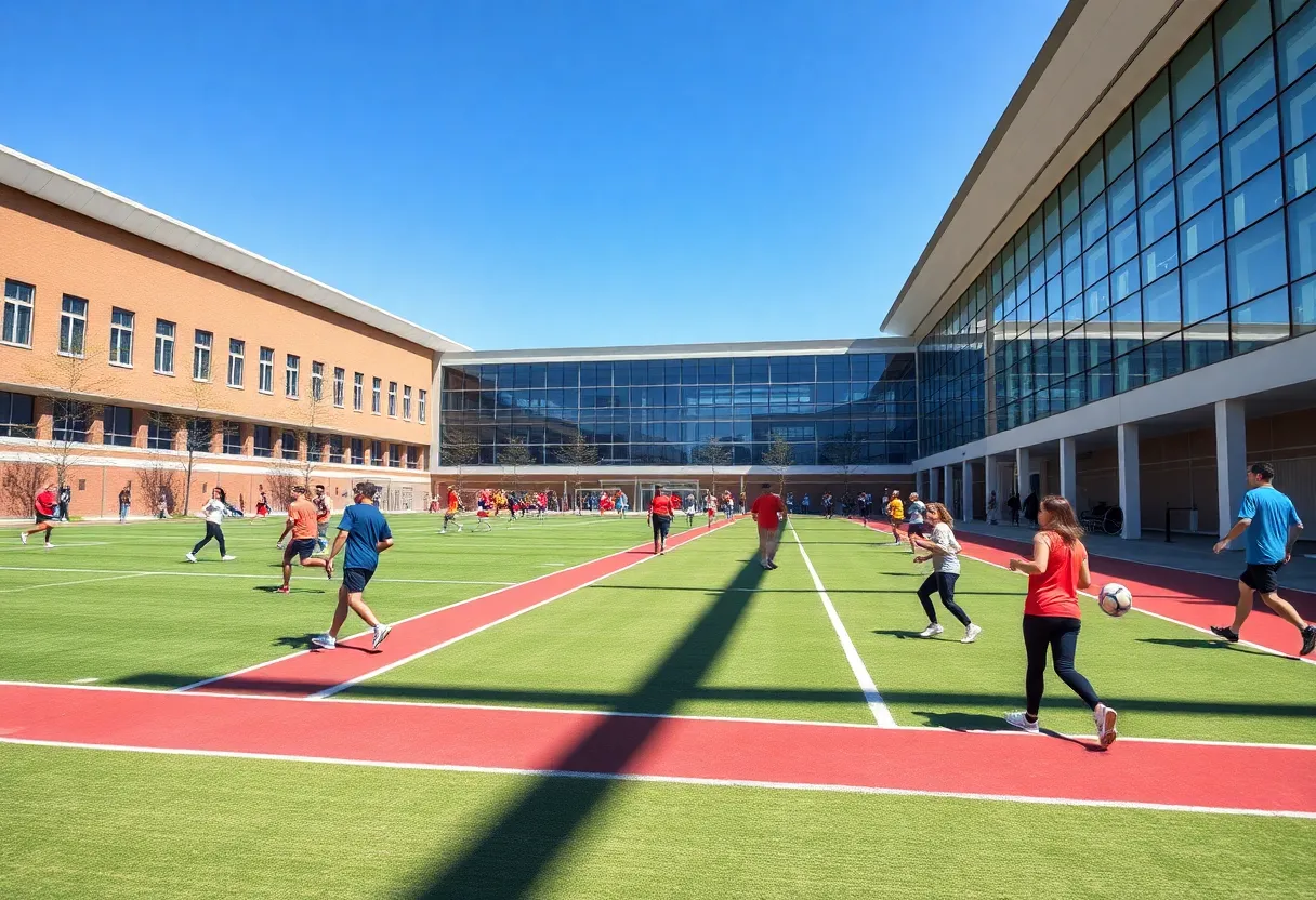 Athletes engaged in training at the University of Kentucky facility