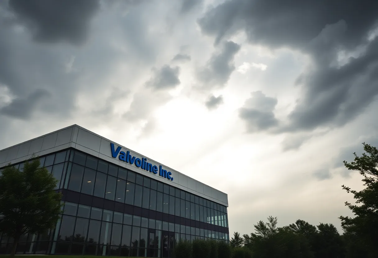 Valvoline Inc. corporate office building with storm clouds