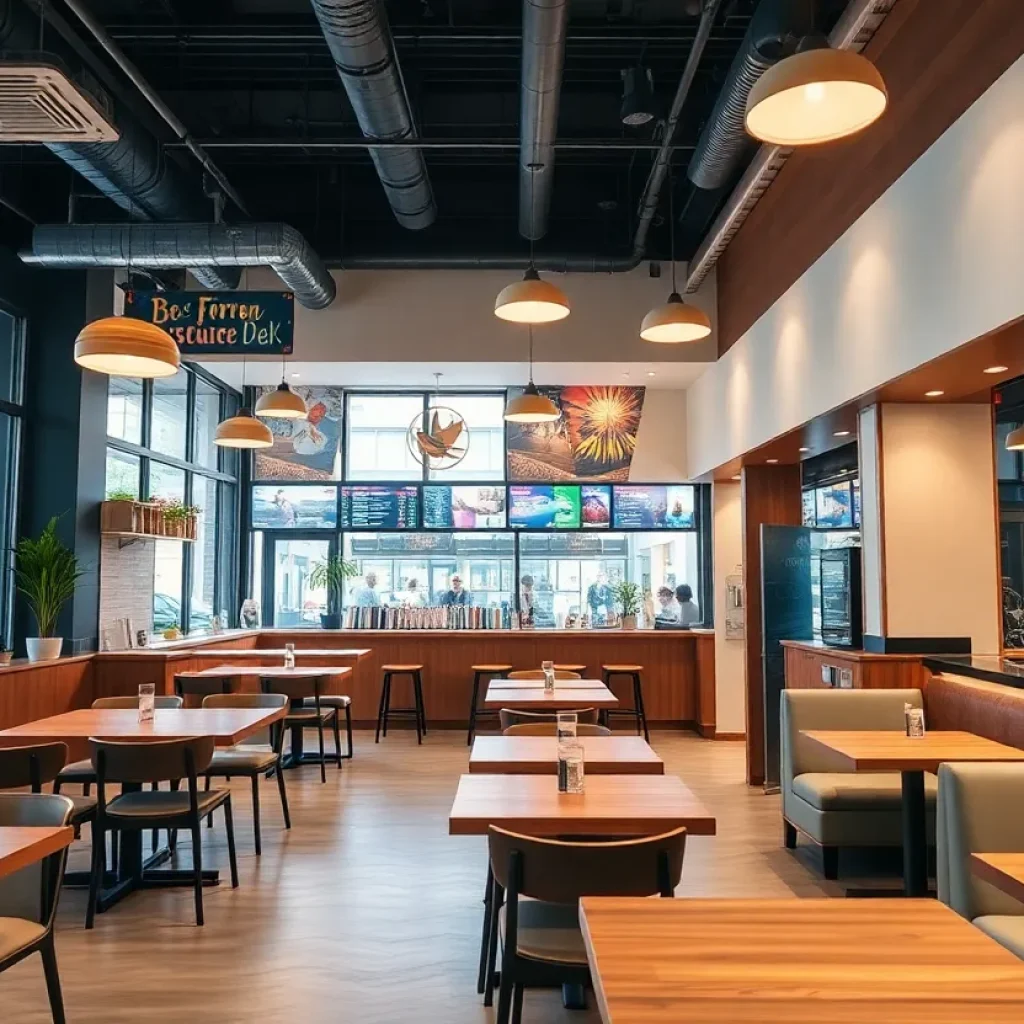 Interior view of the new Bella Cafe & Grille location in Hamburg.