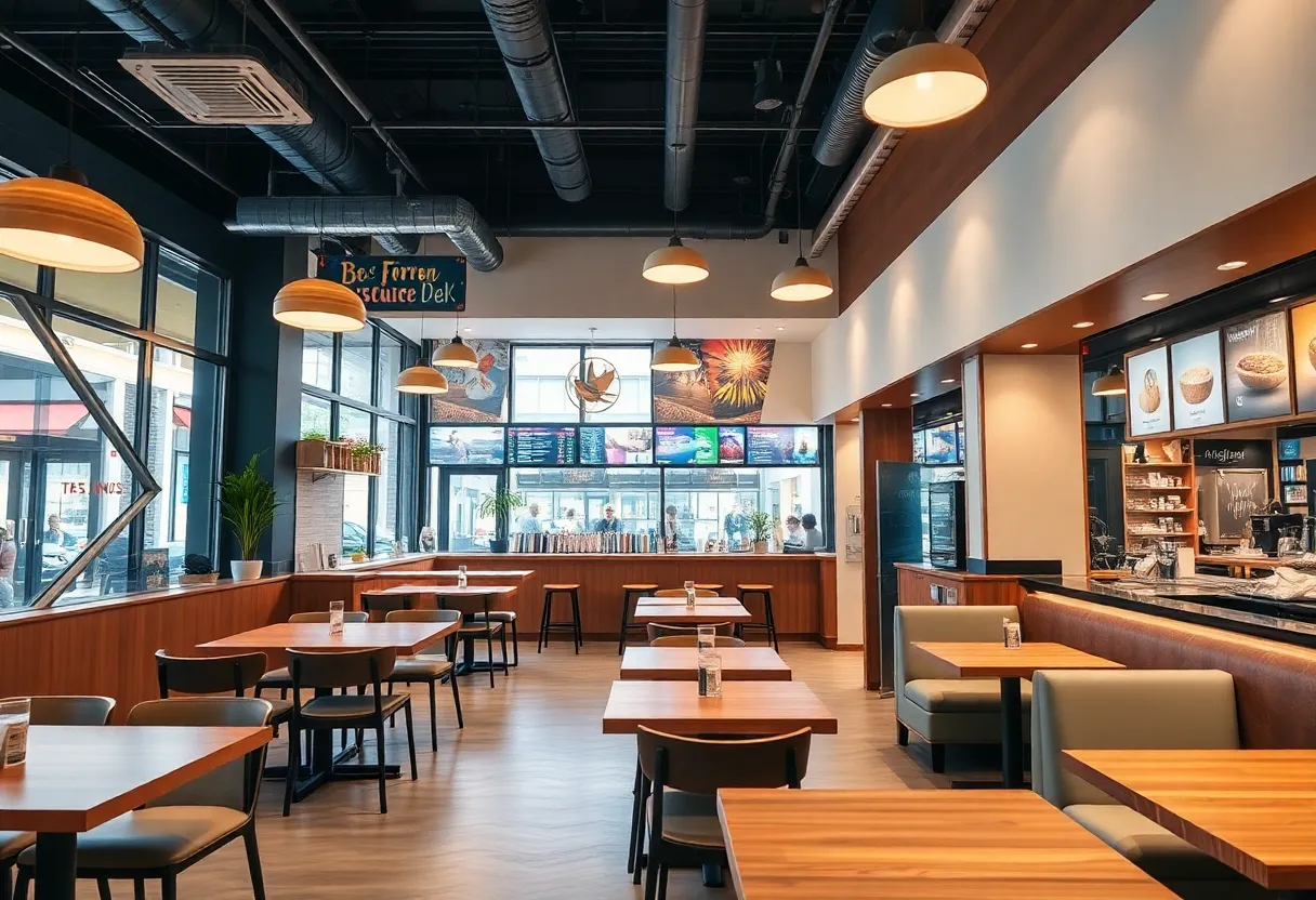 Interior view of the new Bella Cafe & Grille location in Hamburg.